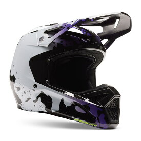 FOX V1 ヘルメット モーフィック ブラック/ホワイト バイク頭 防具 軽量