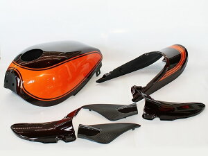 ドレミコレクション 35011 Z1スタイル 外装カバーセット 火の玉 Z900RS/CAFE タンクカバー サイドカバー テールカウル