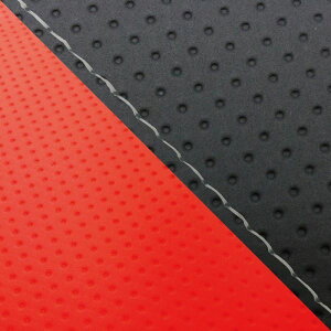 グロンドマン GH5561HC827S0 国産シートカバー 張替タイプ エンボス黒・エンボスレッド(ツートン)/透明ステッチ ダンク(AF74) バイク/二輪車用