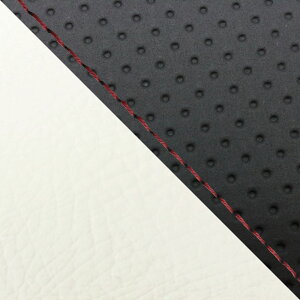 グロンドマン GH5575HC82S40 国産シートカバー 張替タイプ エンボス黒・白(ツートン)/赤ステッチ CBR1000RR ダブル(リア側) バイク/二輪車用