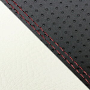 グロンドマン GH5575HC82SW40 国産シートカバー 張替タイプ エンボス黒・白(ツートン)/赤ダブルステッチ CBR1000RR ダブル(リア側) バイク/二輪車用