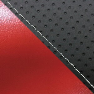 グロンドマン GH5575HC84S0 国産シートカバー 張替タイプ エンボス黒・赤(ツートン)/透明ステッチ CBR1000RR ダブル(リア側) バイク/二輪車用