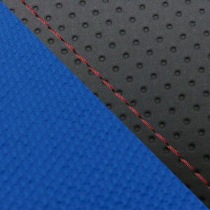 グロンドマン GR5568HC845S40 国産シートカバー 被せるタイプ エンボス黒・スベラーヌブルー(ツートン)/赤ステッチ グロム(13-15年)