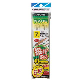 プロマリン PRO MARINE ASC035-7 投仕掛3本針 7号 5P 仕掛けウキ 釣針 釣り 浜田商会