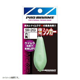 プロマリン PRO MARINE SR2G-50 夜光シンカー六角 50号 仕掛けウキ うき おもり 仕掛け 釣り 浜田商会