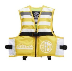 クロスファクター WFC706 フローティングベストジュニア 90 イエロー 救命胴衣 キッズ 子供 股ベルト付 釣具 つり フィッシング