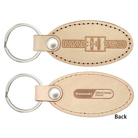 ジュウロクホウイ カワサキ 750ーSS(MACH) エンブレム 国産レザーキーホルダー Kawasaki ストラップ キーリング キーホルダー レザー 牛革