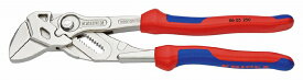 KNIPEX クニペックス 8605-250 プライヤーレンチ 能力（ナット）(mm)：46 能力（ナット）()：1.3/4 寸法B1(mm)：8.0 寸法B2(mm)：8.0 寸法B3(mm)：14.0 全長(mm)：250 調節段数：17 質量(g)：571