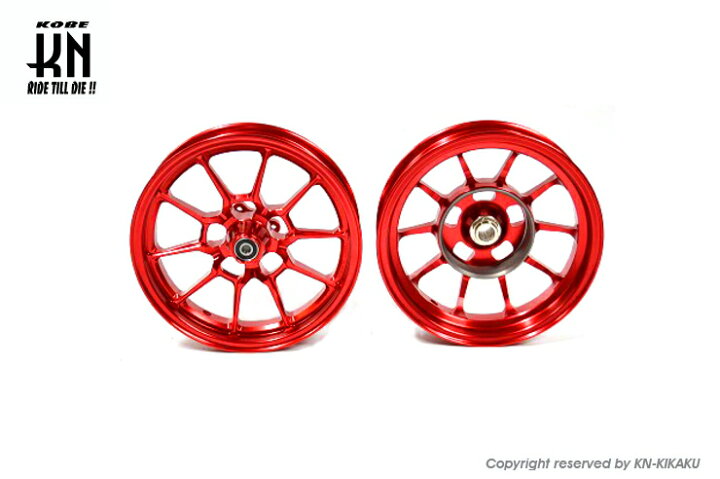 楽天市場】KN企画 KN-WHV125S-01-RD 鍛造アルミホイール前後セット 