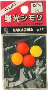 NPKナカジマ 573 蛍光シモリ 1号 7mm 5ヶ入 釣り フィッシング 魚 釣具
