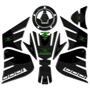 LabelBike LB-KSET101 3D�X�e�b�J�[�Z�b�g �J�[�{���v�����g/���C���O���[�� Z1000 �^���N �t���[�G���L���b�v �V�[�� �O�� �ی� �h���X�A�b�v ODAX