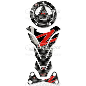 LabelBike LB-KSET104 3D�X�e�b�J�[�Z�b�g �J�[�{���v�����g/���b�h Z750/Z1000 �^���N �t���[�G���L���b�v �V�[�� �O�� �ی� �h���X�A�b�v ODAX