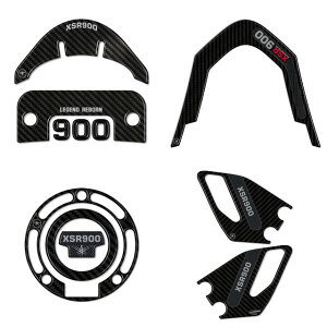 LabelBike LB-YSET109-R 3D�X�e�b�J�[�t���Z�b�g �J�[�{���v�����g/���b�h XSR900 �^���N �t���[�G���L���b�v �V�[�� �O�� �ی� �h���X�A�b�v ODAX