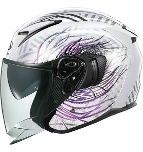 OGK EXCEED-2 PLUME(�G�N�V�[�h2 �v���[��) �W�F�b�g �w�����b�g �z���C�g�p�[�v�� JIS�K�i �I�[�v���t�F�C�X �o�C�N/��֎ԗp �J�u�g Kabuto