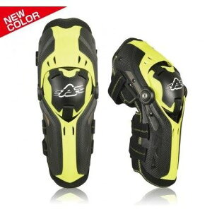 ACERBIS AC-22114BK/YL GORILLA ニーガード ブラック/イエロー フリーサイズ 左右セット バイク ひざ 膝 保護 プロテクター