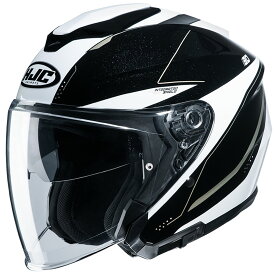 RSタイチ HJH215 i30 スライト オープンフェイスヘルメット ブラック/ホワイト Sサイズ ヘルメット ツーリング 通勤通学 HJH215BK51S