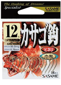 ササメ GK03 カサゴ鈎 金(ゴールド) 10号 16本入 バラ針 メバル 根魚 釣針 針 はり 釣具 釣り つり
