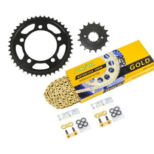 �T���X�^�[ KS55317 �X�v���P�b�g&�`�F�[���L�b�g �S�[���h 530 �t�����g17T ���A44T CBR1100XX 97-07�N 3�_�Z�b�g SUNSTAR�`�F�[�� �X�v���P