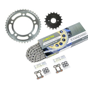 �T���X�^�[ KS55515 �X�v���P�b�g&�`�F�[���L�b�g �V���o�[ 530 �t�����g18T ���A41T CB1300 SUPER FOUR 98-02�N 3�_�Z�b�g SUNSTAR�`�F�[�� �X�v���P