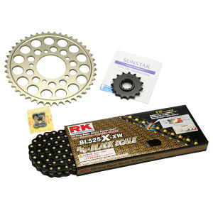 �T���X�^�[ KR40704 �X�v���P�b�g&�`�F�[���L�b�g �u���b�N 525 �t�����g16T ���A40T 3�_�Z�b�g Z750FXII/III(E1/L1) 80�N-81�N / Z750GP 82�N-84�N ��