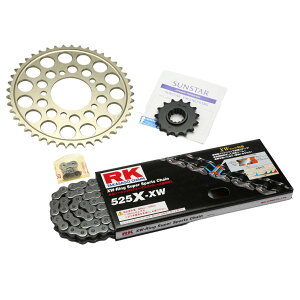 �T���X�^�[ KR45301 �X�v���P�b�g&�`�F�[���L�b�g �X�`�[�� 525 �t�����g16T ���A43T 3�_�Z�b�g MT-07 14�N-19�N / XSR700 17�N-19�N �쓮�p�[�c