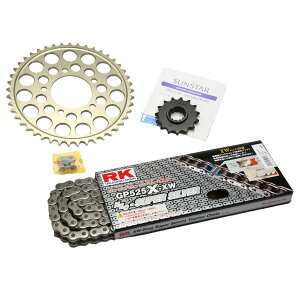 �T���X�^�[ KR40702 �X�v���P�b�g&�`�F�[���L�b�g �V���o�[ 525 �t�����g16T ���A40T 3�_�Z�b�g Z750FXII/III(E1/L1) 80�N-81�N / Z750GP 82�N-84�N ��