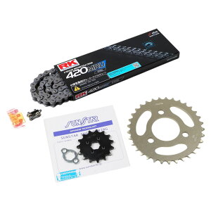 �T���X�^�[ KR11421 �X�v���P�b�g&�`�F�[���L�b�g �X�`�[�� 420 �t�����g14T ���A37T 3�_�Z�b�g MONKEY125 �����L�[ 2021�N- RK�`�F�[�� �X�v���P �`�F�[��