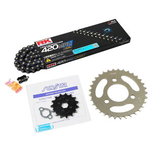 �T���X�^�[ KR10724 �X�v���P�b�g&�`�F�[���L�b�g �u���b�N���S�[���h 420 �t�����g15T ���A37T 3�_�Z�b�g NSR80 87�N-88�N RK�`�F�[�� �X�v���P �`�F�[��