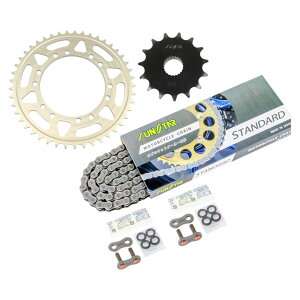 �T���X�^�[ KS30301 �X�v���P�b�g&�`�F�[���L�b�g �X�^���_�[�h 520 �t�����g15T ���A45T 3�_�Z�b�g XJR400/R/R2/S 93�N-08�N SUNSTAR�`�F�[�� �X�v���P