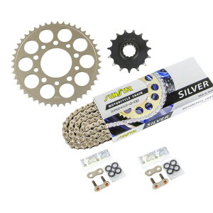 �T���X�^�[ KS34902 �X�v���P�b�g&�`�F�[���L�b�g �V���o�[ 520 �t�����g15T ���A45T 3�_�Z�b�g CB400SF H-VTEC2 02-03�N SUNSTAR�`�F�[�� �X�v���P �`�F�[��
