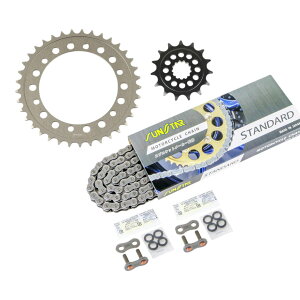 �T���X�^�[ KS37001 �X�v���P�b�g&�`�F�[���L�b�g �X�^���_�[�h 520 �t�����g15T ���A37T 3�_�Z�b�g W650 04�N-08�N SUNSTAR�`�F�[�� �X�v���P �`�F�[��