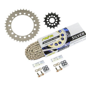 �T���X�^�[ KS37002 �X�v���P�b�g&�`�F�[���L�b�g �V���o�[ 520 �t�����g15T ���A37T 3�_�Z�b�g W650 04�N-08�N SUNSTAR�`�F�[�� �X�v���P �`�F�[��