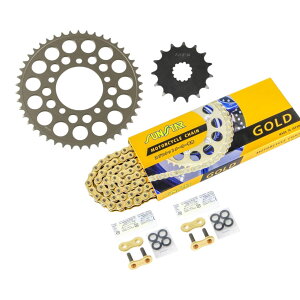 �T���X�^�[ KS37203 �X�v���P�b�g&�`�F�[���L�b�g �S�[���h 520 �t�����g15T ���A46T 3�_�Z�b�g SV650 16�N-23�N/SV650X 18�N-23�N SUNSTAR�`�F�[�� �X�v���P