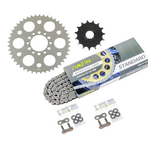 �T���X�^�[ KS39501 �X�v���P�b�g&�`�F�[���L�b�g �X�^���_�[�h 520 �t�����g15T ���A45T 3�_�Z�b�g DF200E DJEBEL200 SX200 SUNSTAR�`�F�[�� �X�v���P