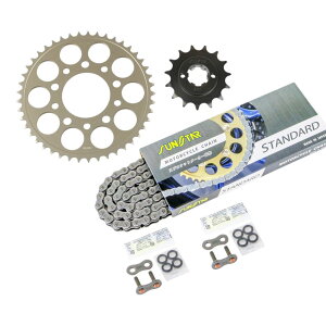 �T���X�^�[ KS3H501 �X�v���P�b�g&�`�F�[���L�b�g �X�^���_�[�h 520 �t�����g15T ���A45T 3�_�Z�b�g �z���_ CBX400F 81�N-84�N �X�v���P �`�F�[�� �V���o�[
