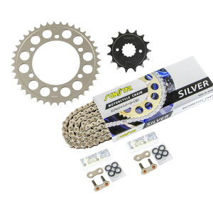 �T���X�^�[ KS3K802 �X�v���P�b�g&�`�F�[���L�b�g �V���o�[ 520 �t�����g15T ���A40T 3�_�Z�b�g �J���T�L FX400R 89�N-90�N �X�v���P �`�F�[��