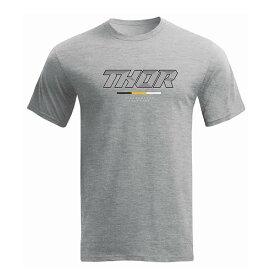 THOR ソアー 3030-22507 CORPO Tシャツ ヘザーグレー L 半袖 ロゴT バイクウェア ウエストウッド