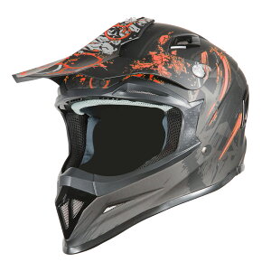 バイク ヘルメット オフロード グラフィック イエロー マットイエロー マットレッドヘルメット フルフェイス ヘルメット フリーサイズ 57-60cm マッドブラック×レッド イエロー 黒 赤 黄 SG規