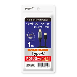 HIDISC ���b�g���[�^�[�tCtoC�P�[�u�� PD100W�Ή� �u���b�N HD-WTCC100201BK