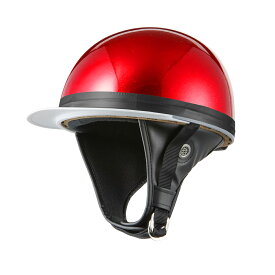 バイクヘルメット コルク半キャップ 赤 レッドラメ 赤ラメ フリーサイズ 124cc以下 SG規格適合 PSCマーク付 バイク オートバイ ヘルメット 半帽 バイクパーツセンター