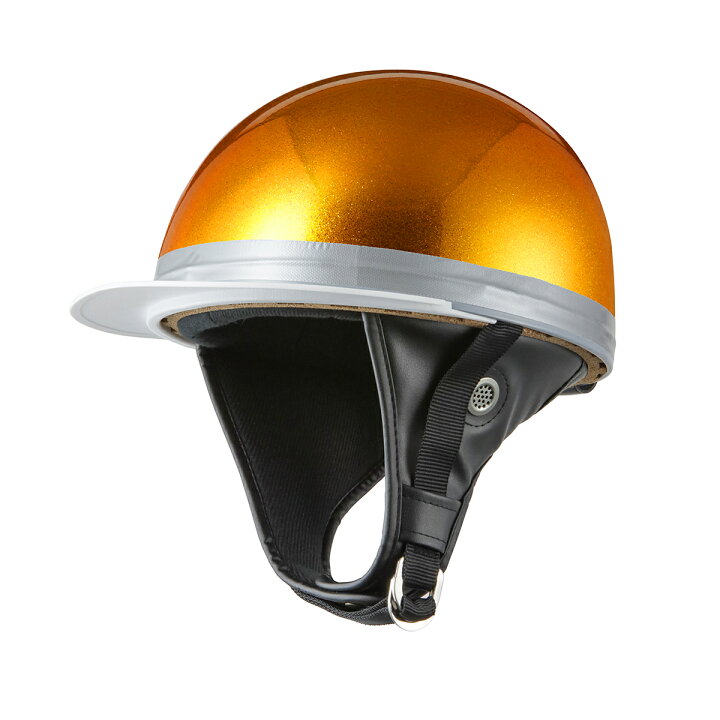 楽天市場】バイクヘルメット コルク半キャップ 金 ゴールドラメ 金ラメ 