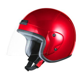 バイクヘルメット ジェットヘルメット レッド フリーサイズ SG規格適合 PSCマーク付 バイク オートバイ ヘルメット バイクパーツセンター