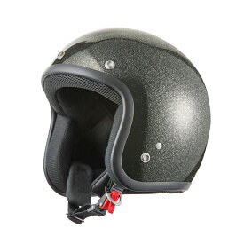 バイクヘルメット スモールジェット ブラックラメ フリーサイズ SG規格適合 PSCマーク付 バイク オートバイ ヘルメット バイクパーツセンター