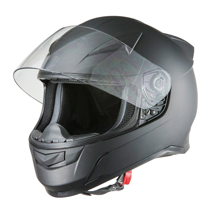 楽天市場】バイクヘルメット フルフェイス マットブラック Mサイズ 