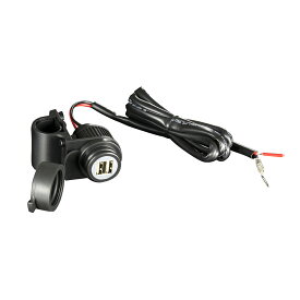 Moto Tools ハンドルクランプ USBポート USB2.0X2 5V/2A DC12V24V バイク工具 バイクパーツセンター