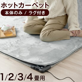 ホットカーペット 本体 ／ラグセット 防ダニ 電気カーペット 暖房器具 暖房 床暖房 正方形 長方形 1畳 2畳 3畳 4畳 電気マット 足元暖房 ホットカーペット対応ラグ ホットマット ホットカーペットカバー ラグ セット キャンプ