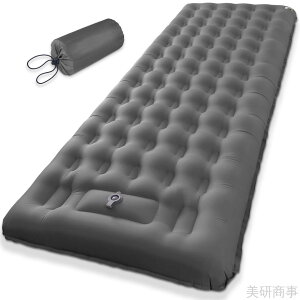 厚さ13cmエアーマット キャンプ用厚手足踏み式エアマット アウトドア寝心地良い気密性耐久性抜群 車中泊コンパクト持ち運び便利災害用テントマット用品