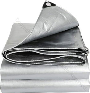 防水シート 屋外用 雨よけシート 雨よけ棚対応 PE素材 防水防風防雨防塵 シェードターポリン 強靭引き裂き耐性 キャンプ用植物保護シート 屋外キャンプに最適 127cm