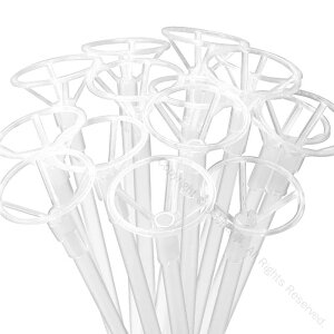 バルーン スタンド スティック 風船 アート クリップ バルーンホルダー スティック 風船スタンド 透明 クリア 結婚式 誕生日 記念日 お祝い 100本セット パーティー飾り付け用 高品質軽量素