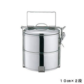 『ゼブラ ZEBRA ステンレス フードキャリアー 10cm×2 （2段）』［お弁当箱 女子 男子 ランチ ステンレス アウトドア ストッカー 保存容器 キッチン 雑貨］